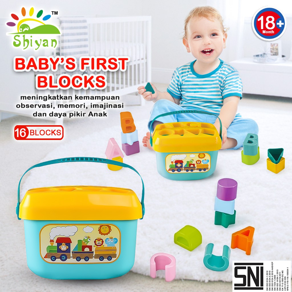 [Shiyan] mainan puzzle box bayi edukasi anak angka dan bentuk / baby