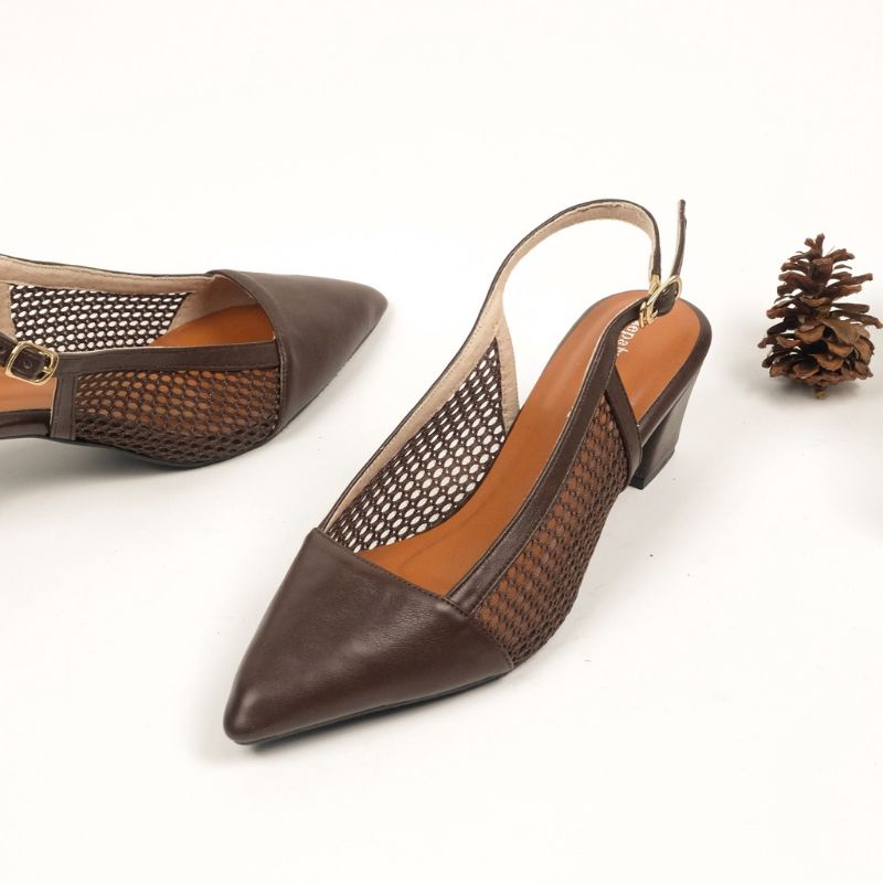 Sepatu Dinara  Nahda Sepatu Sandal Wanita  Mules  Heels 5 Cm