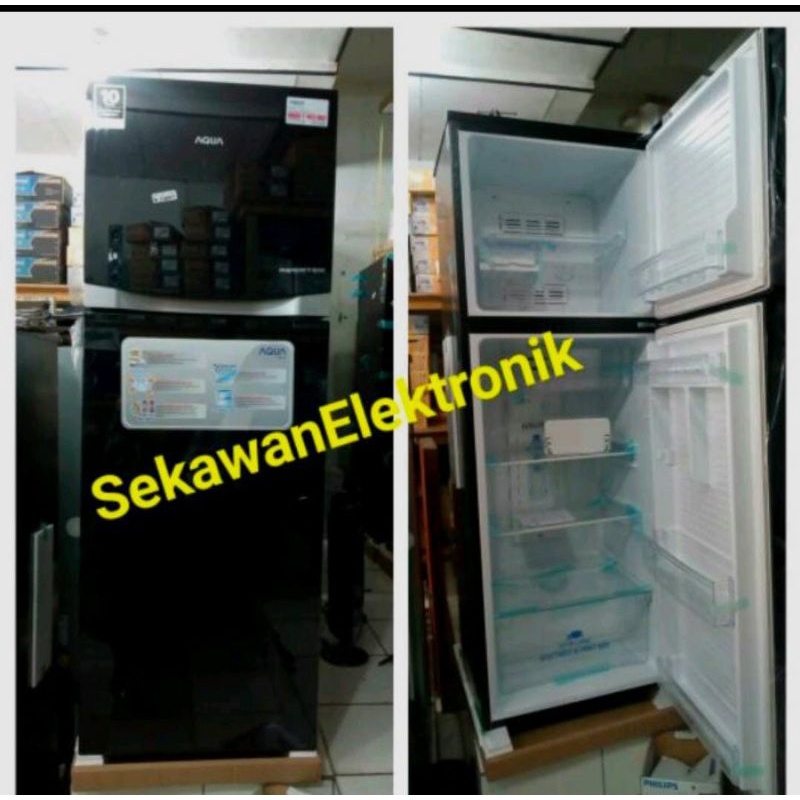 KULKAS AQUA 2 PINTU AQR 275  INVERTER KULKAS 2 PINTU 220 LITER BANDUNG ONLY
