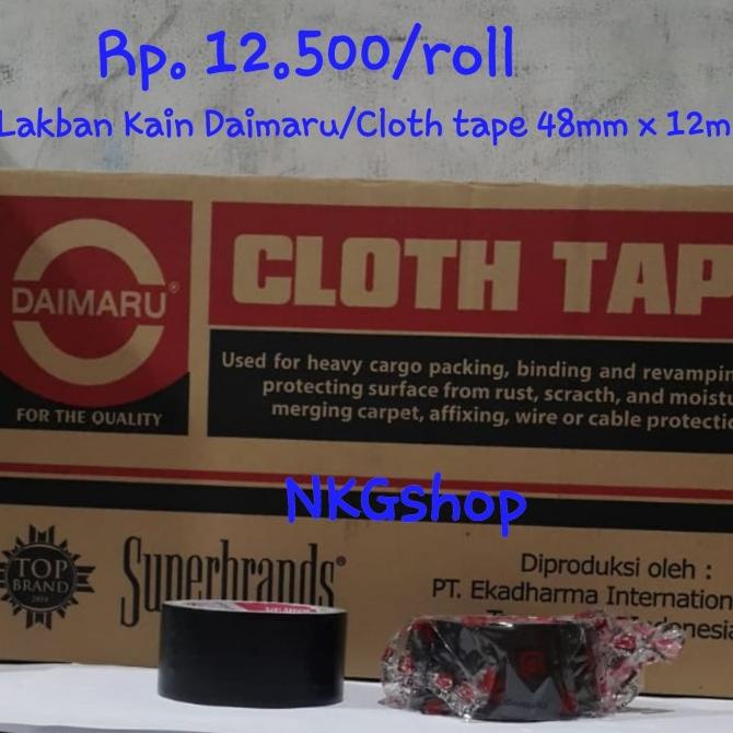 

[ varostore90 ] Lakban kain Daimaru/cloth tape daimaru 48mm x 12m (min 1dus = 60roll)
