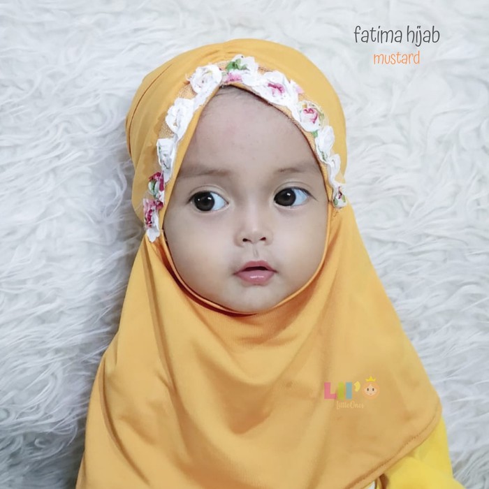 Lil'O Jilbab Series - Fatima Hijab / KerudungvAnak Bayi Perempuan - Fuschia S 1