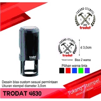 

Trodat 4630 Stempel custom lingkaran bulat diameter 30mm / 3cm