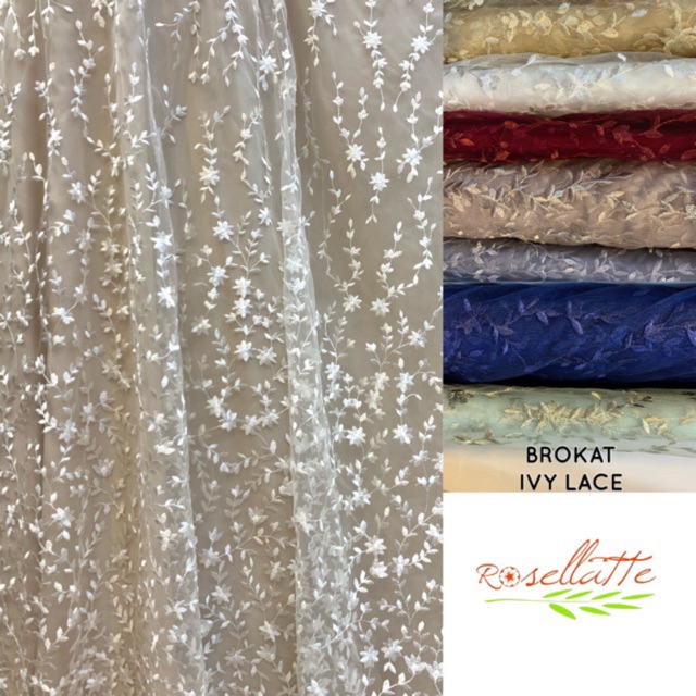 KAIN BROKAT ivy lace motif daun rambat