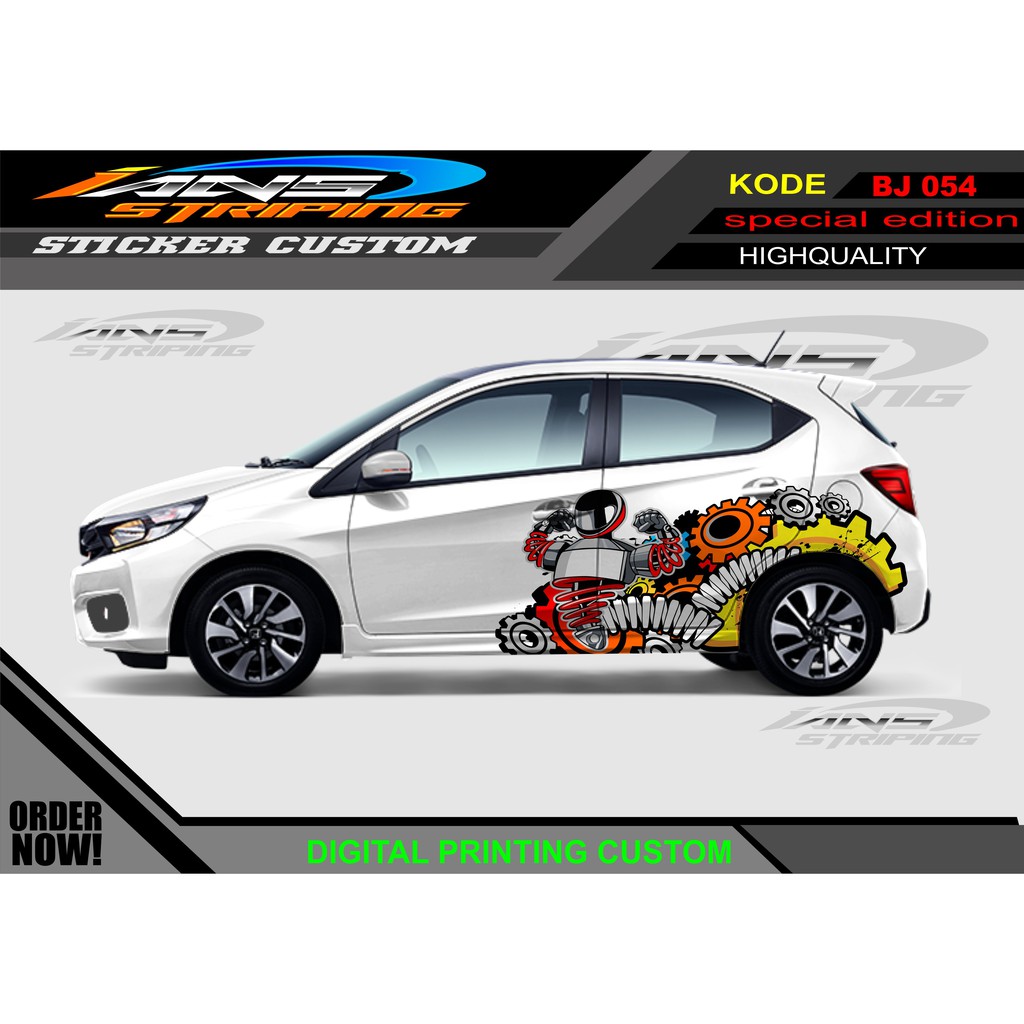 VARIASI STIKER MOBIL KARTOON/ DECAL CUSTOM MOBIL BRIO