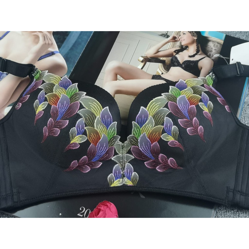 bra wanita import 009 bunga busa tebal kain lembut (PROMO BELI 4 FREE MASKER)