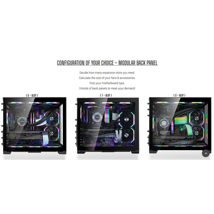LIAN LI O11 DYNAMIC MINI BLACK - TEMPERED GLASS FRONT &amp; LEFT