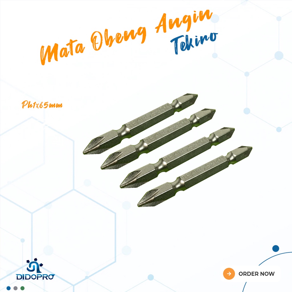 Tekiro Mata Obeng Angin PH1++ pendek 65mm