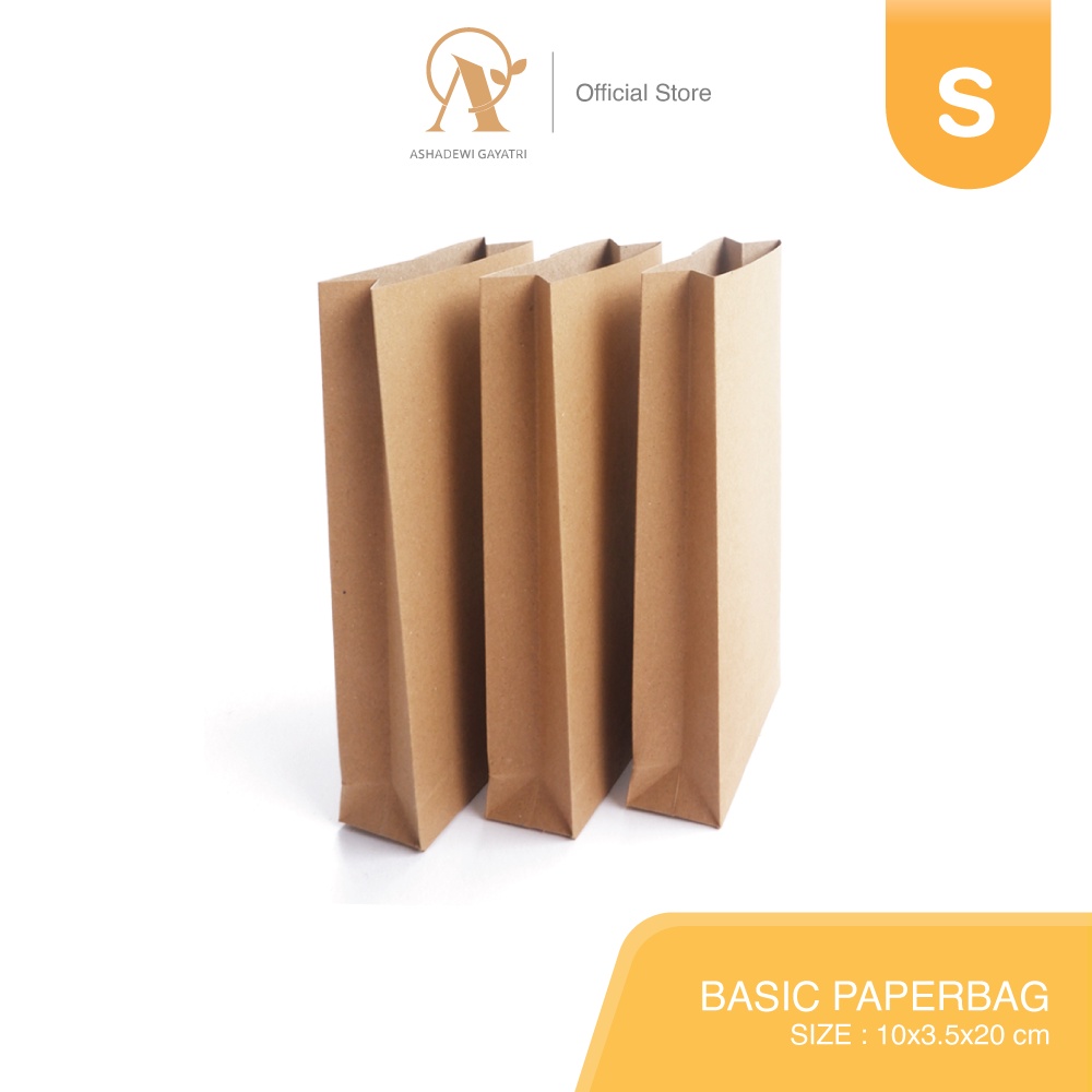 

Ashadewi Gayatri - Basic Paperbag (Small:10x3.5x20 cm) Kraft Liner 150gr