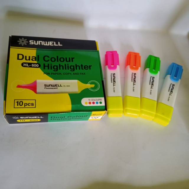 

Highlighter dual colour / stabilo dua sisi warna sunwell