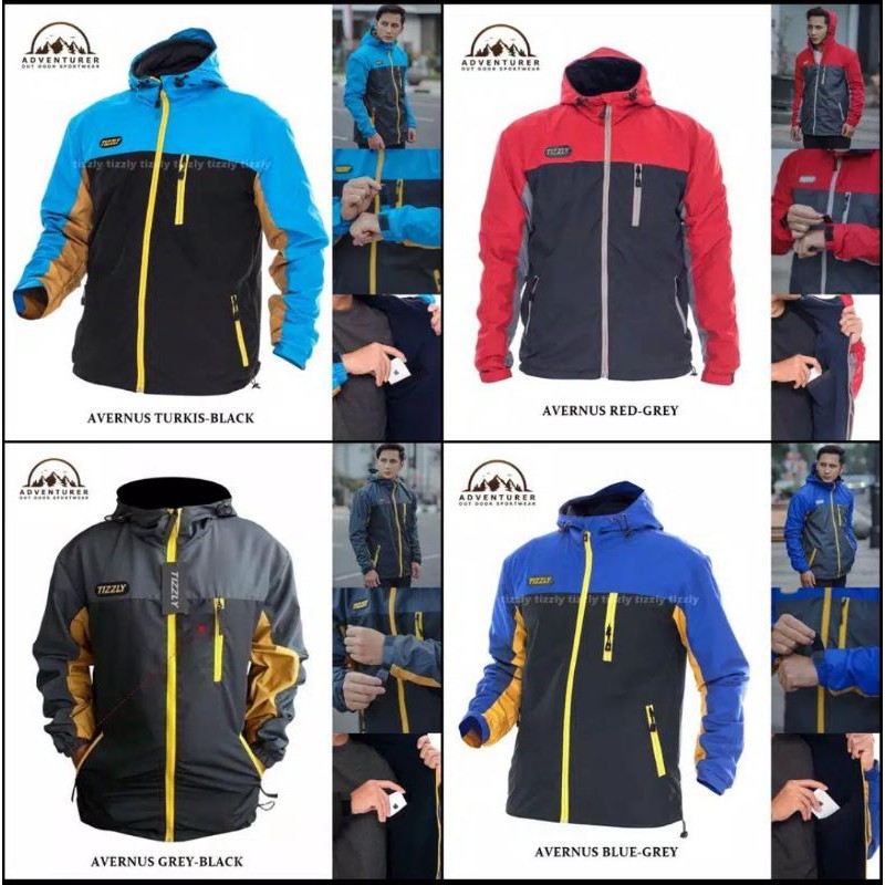 JAKET TIZZLY AVERNUS  pria/KEREN MURAH/ GUNUNG OUTDOOR / KEKINIAN/ORIGINAL PREMIUM
