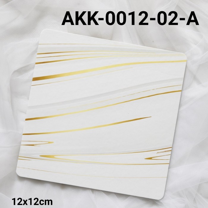 

GR-AKK-0012-02 CAKE BOARD TATAKAN ALAS KUE KOTAK 12CM MARBLE MARMER TERBARU