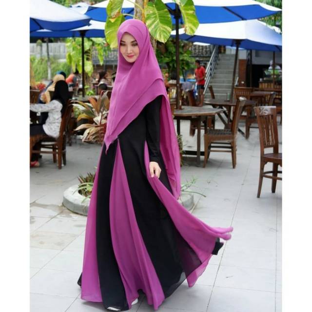 TERBRU Gamis Syari Jauharah Set Khimar Muslimah Cantik Kekinian