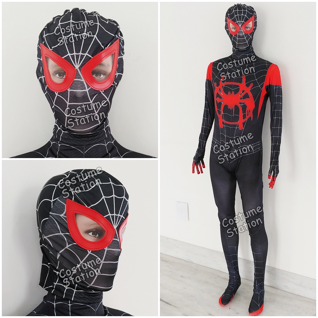 Kostum Spiderman Into The Spider Verse / Costume Superhero Marvel Miles Morales dewasa