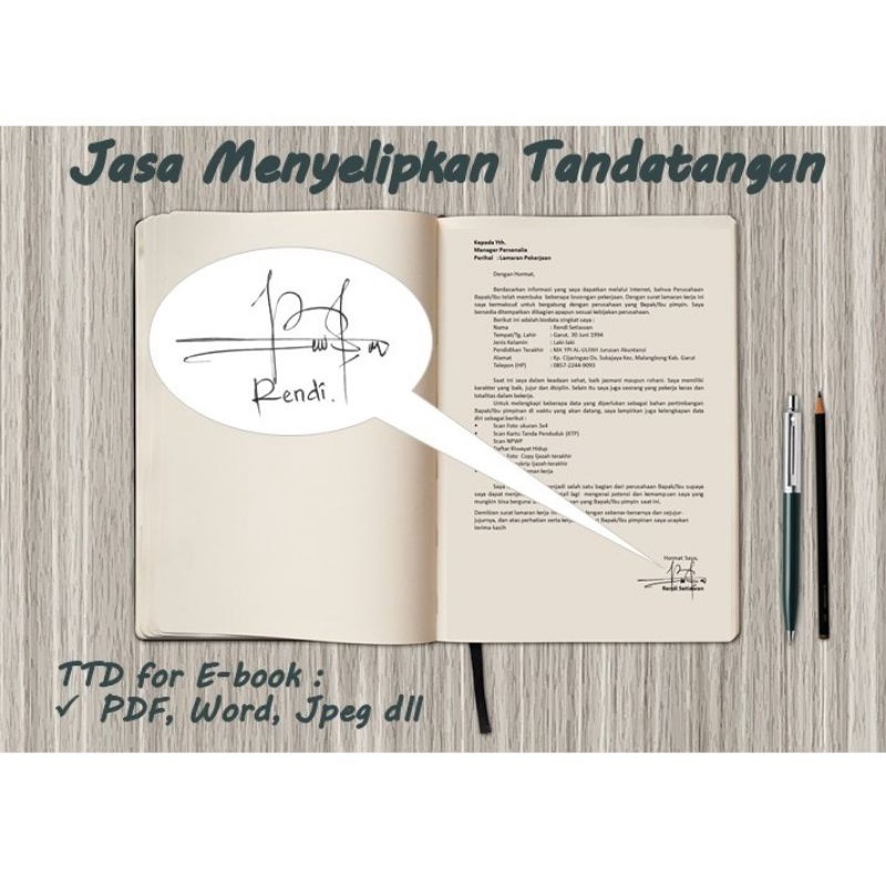 

Jasa input Tandatangan ebook