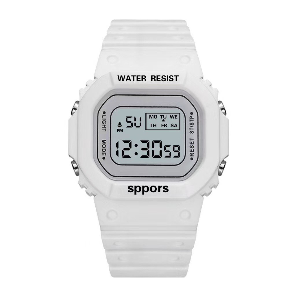 COD -  J5041 Jam Tangan Wanita Student Waterproof Digital Watch / Jam Fashion Korea Style Digital-Putih