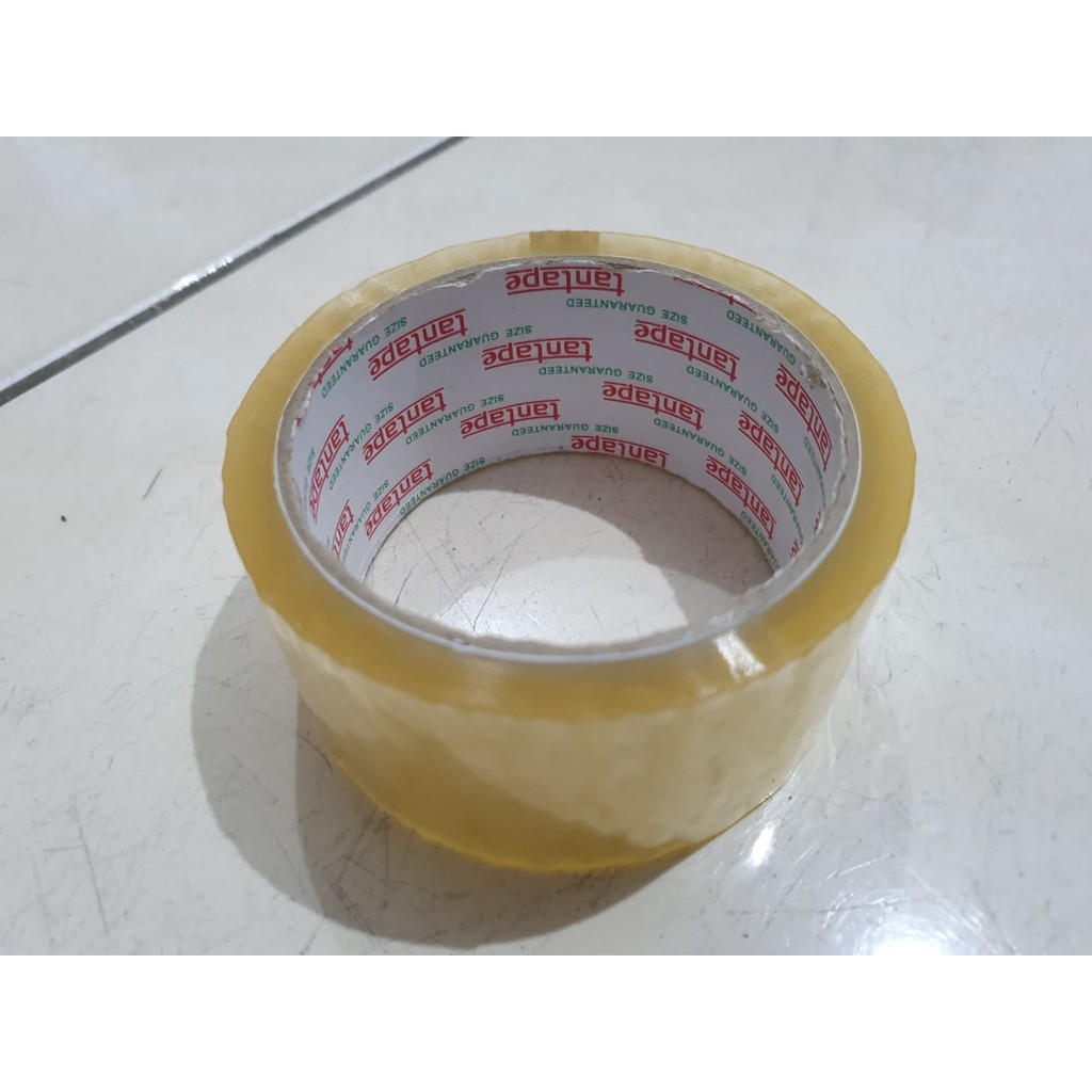 Lakban Plastik OPP Merk Tantape ( Isi 6 roll )