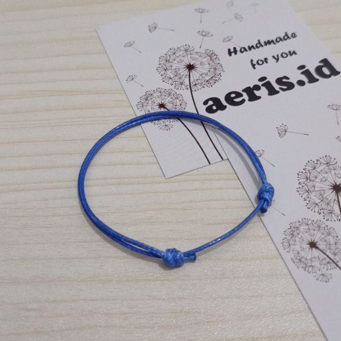 Gelang Inisial Huruf / Gelang Nama / Gelang Couple [BIRU]
