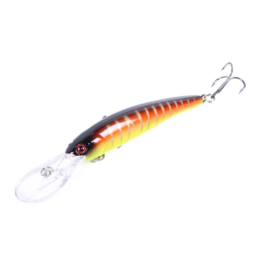 HENGJIA New 10Pcs Minnow Umpan Pancing 12.5cm/10g Swimbait Fishing Lure Ikan Kail Bait Bass Tackle