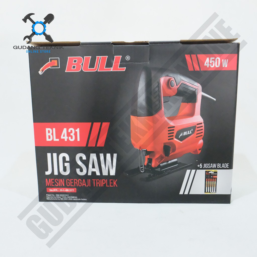 BULL BL431 / Mesin Jigsaw Bull BL 431 - Mesin Gergaji Triplek Jig Saw Bull