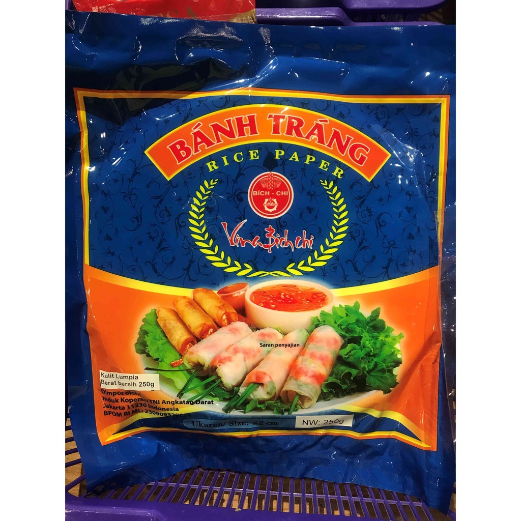 Rice Paper Roll Vietnam Kulit Lumpia Banh Trang Rice Paper 250g