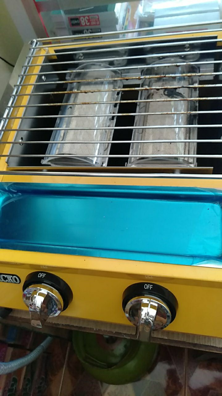 Kompor Pemanggang / Bakar Sosis Omicko 2 Tungku Lr Q2 B - Lrq2b Murah