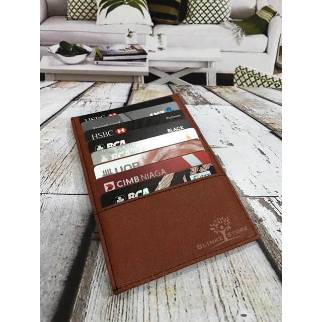 Card Holder 16 slot Saffiano Leather