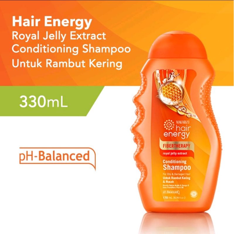 Makarizo Hair Energy Fibertherapy  Conditioning Shampoo 330 ml ORI 100% (BPOM)