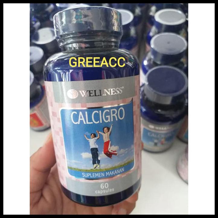 Wellness Calcigro 60 Kapsul Calcigrow Calcium Boron Calci Gro Grow