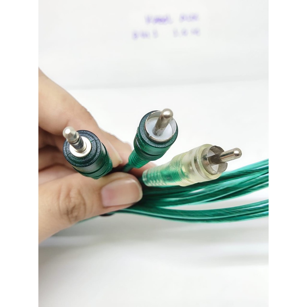 Kabel AUX 2 Line 1.5m Stereo Audio Auxiliary Cable 2 in 1 Male to Male Jack3.5mm