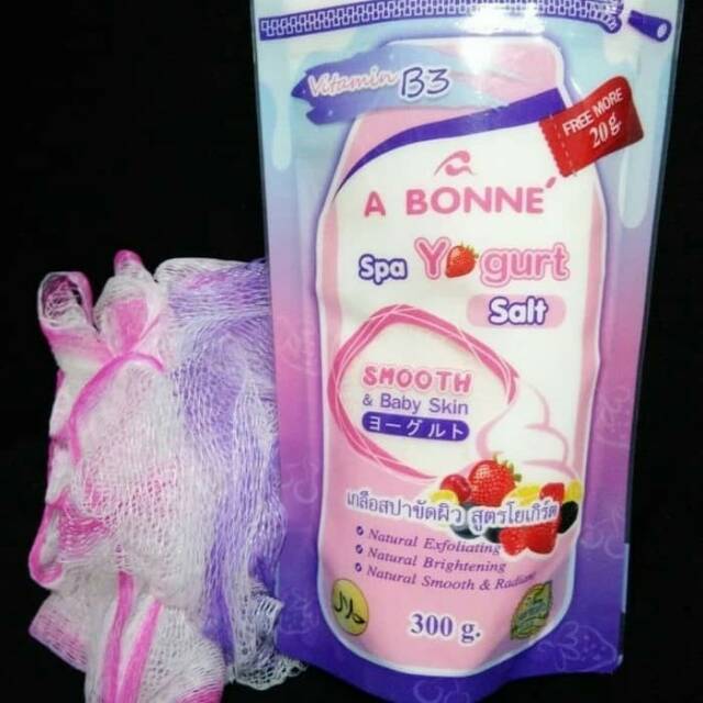 Bubuk garam scrub skrap A Bonne Spa Yogurt Salt Smooth &amp; Baby Skin 350 gr 350gr ori original