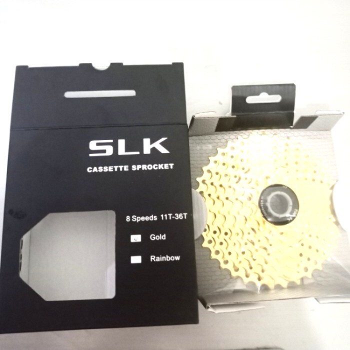 Sprocket cassette sepeda SLK gold 8speed 11-36T