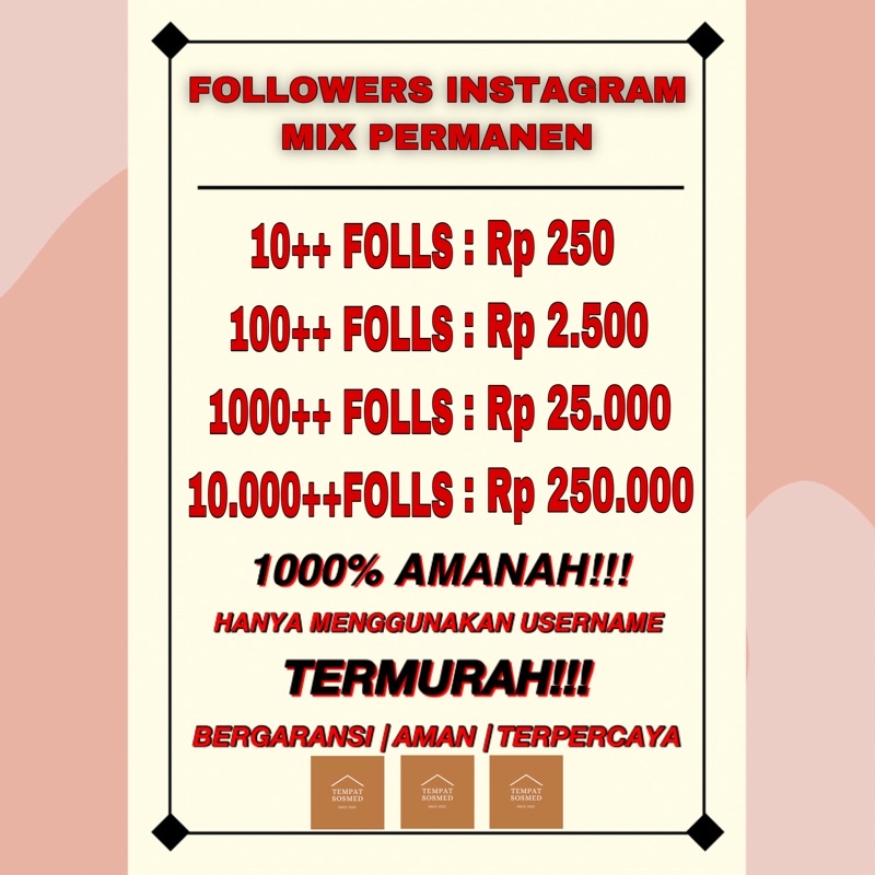 INSTAGRAM~FOLLOWERS~PERMANEN