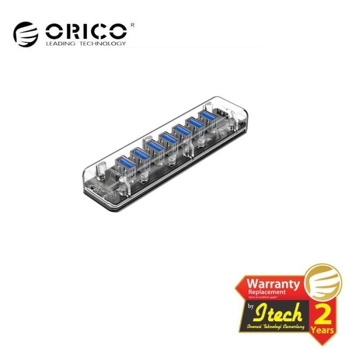 ORICO F7U-U3-CR 7 Port USB3.0 Transparent HUB