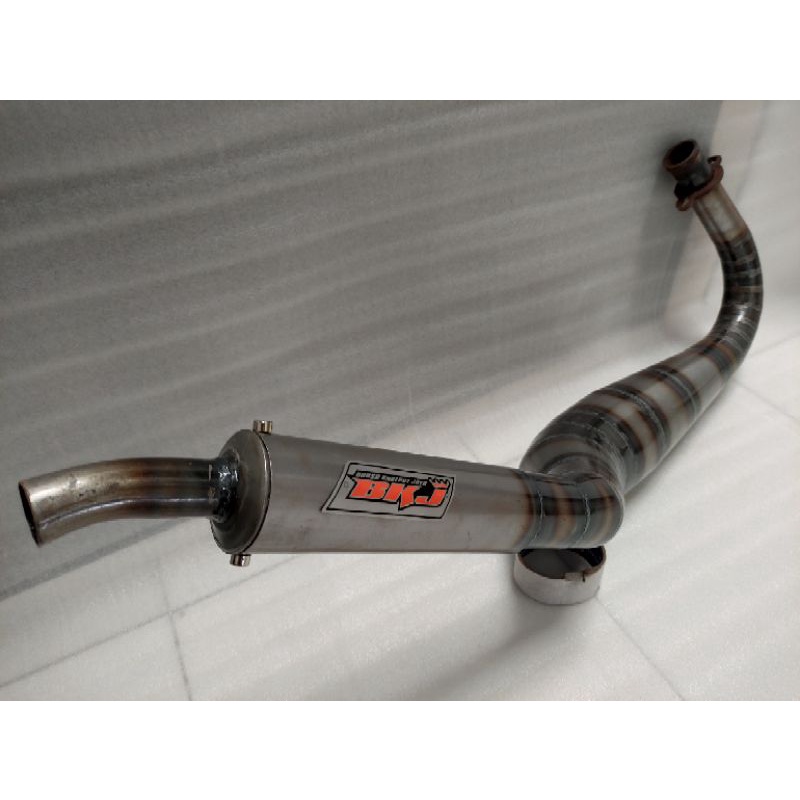 knalpot rx king knalpot kolong cobra plat karat merek BKJ racing // suara garing dan bertenaga knalp