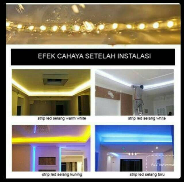 LAMPU LED STRIP WARM WHITE Kuning SELANG 5050 Meteran Waterproff Lampu Hias Plafon dan Neon Etalase