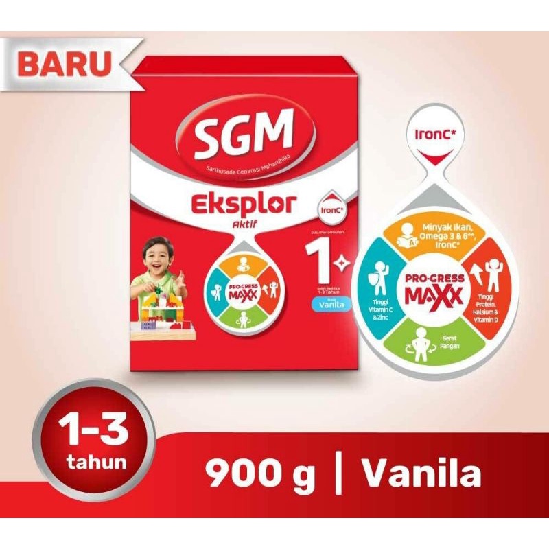 SGM EKSPLOR 1+ 3+ 5+ 900gr Vanilla Madu Coklat