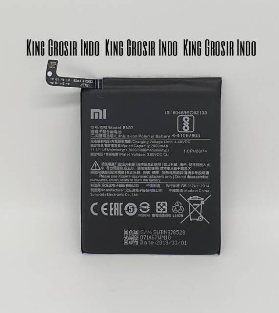 Baterai Xiaomi BN37 Redmi 6 6A Original 100% Battery Batere Batre Xiaomi BN 37 Redmi 6 / 6A