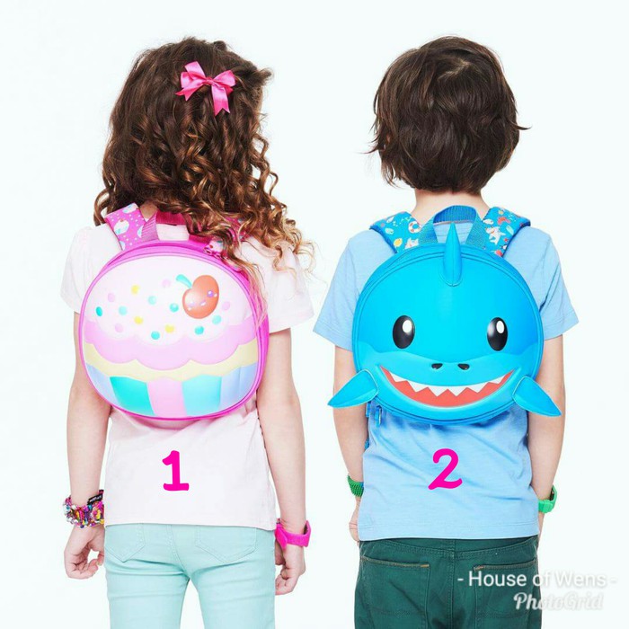 Kekinian SMIGGLE ICE CREAM SHARK JUNIOR HARDTOP BACKPACK   TAS BACKPACK SMIGGLE   Fuchsia Termurah