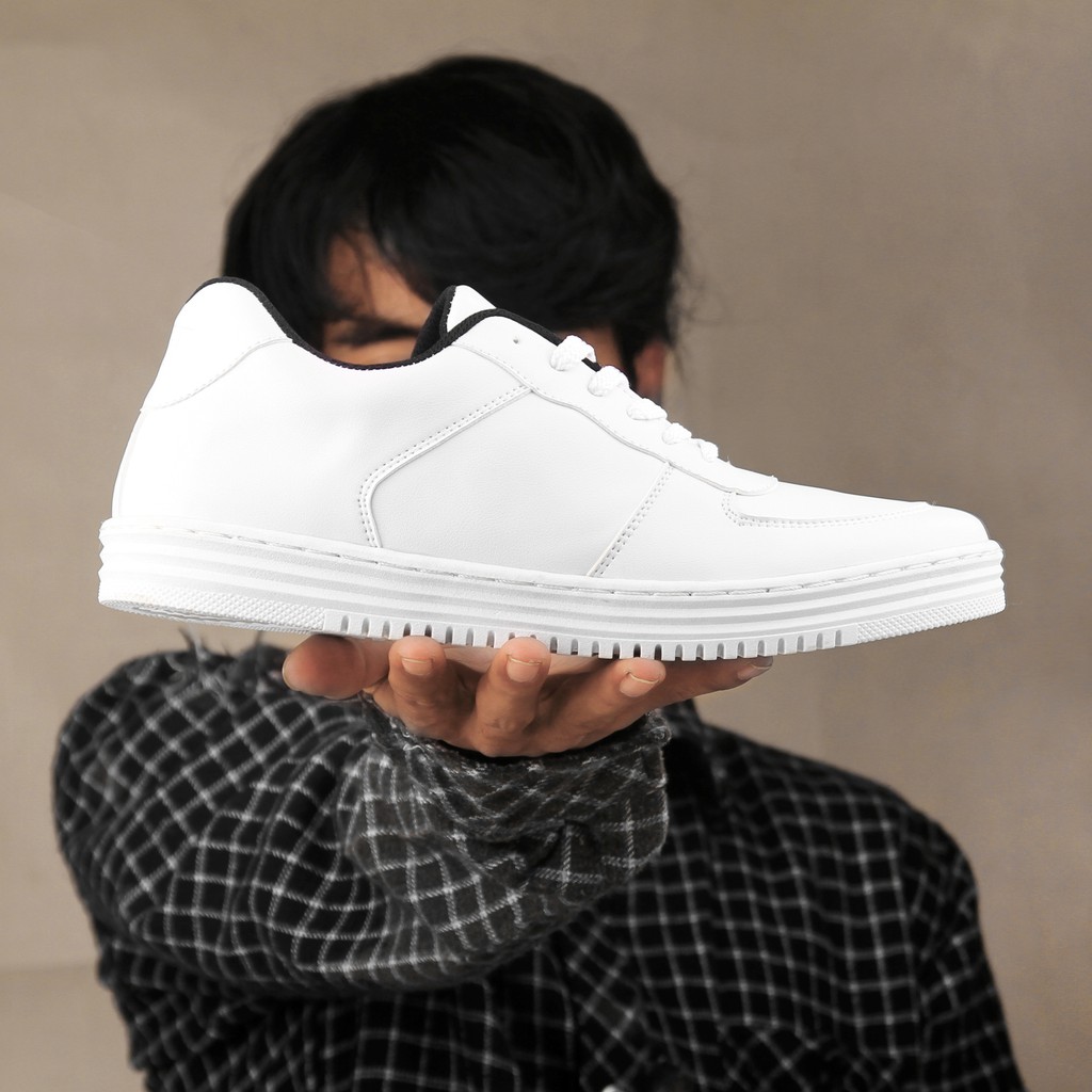 Jackson White | Sepatu Sneakers Pria Putih Original Casual Polos Cowok Ori Footwear | ARF x FORIND