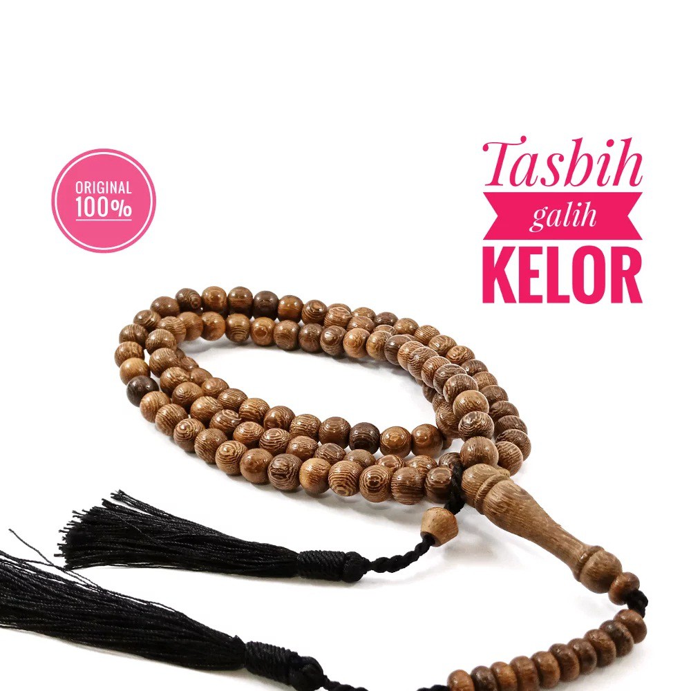 Tasbih Kayu Original Galih Kelor Kualitas Premium Top Quality Dim 8 mm Isi 99 Butir Aksesories Keagamaan Ibadah Fashion Muslim Perlengkapan Sholat Dzikir