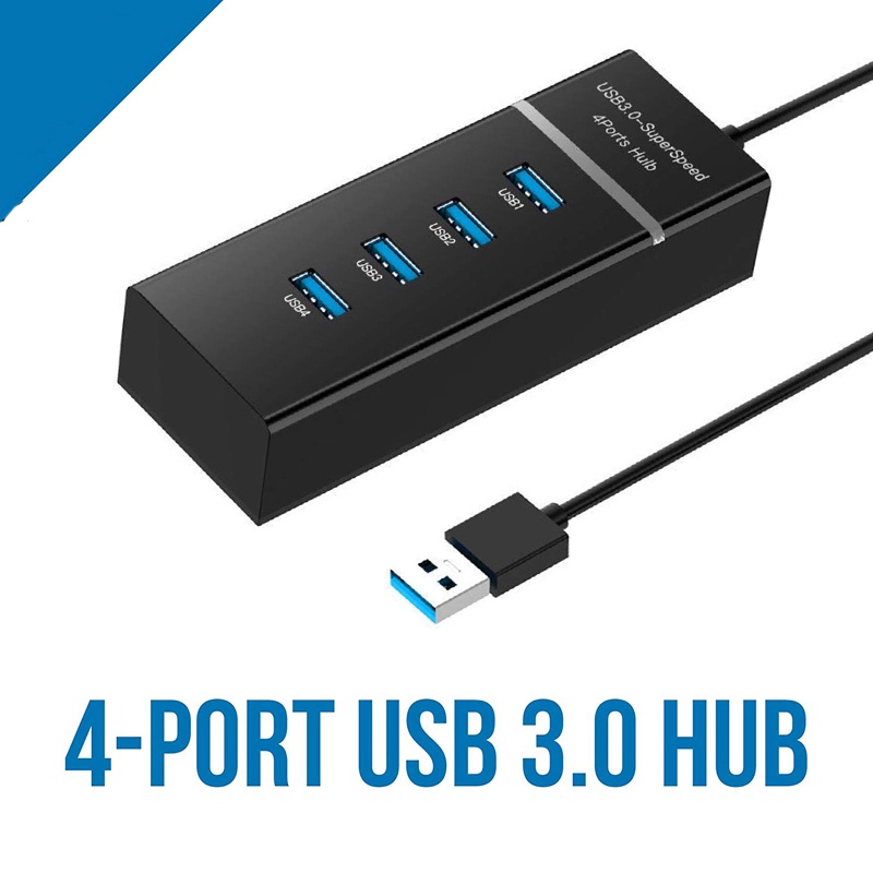 High Speed 4 Ports USB HUB 3.0 Adapter aksesoris kompute computer cabang USB spliter split 4 Ports 2.0 3.0 USB HUB Splitter High Speed Multi Splitter USB Adapter Expander Cable For Desktop PC Laptop Adapter USB HUB