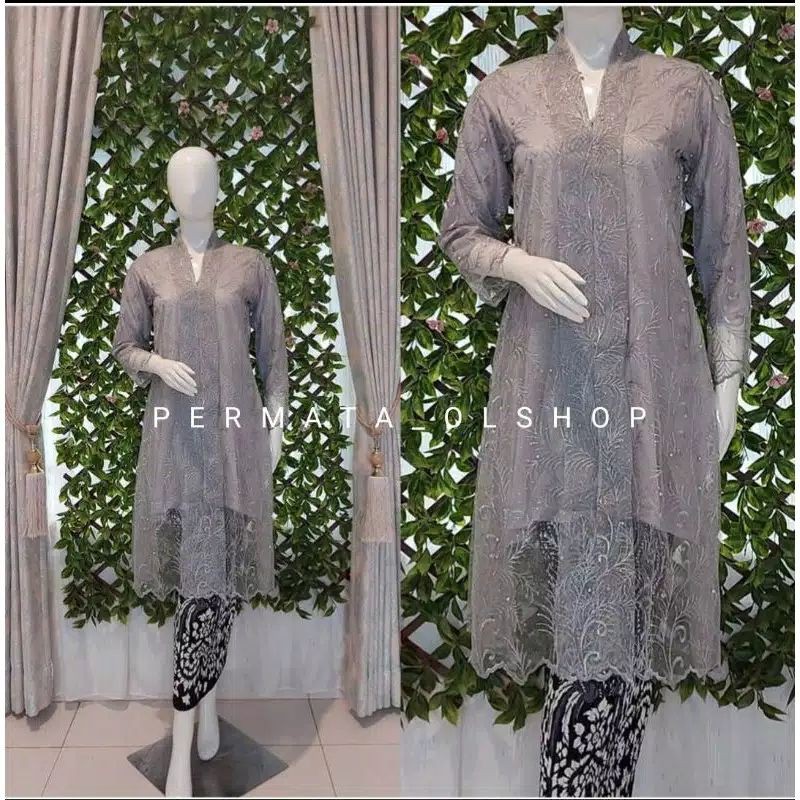 Kebaya modern tulle/kebaya tunik tille busui/kebaya terbaru/kebaya busui-4