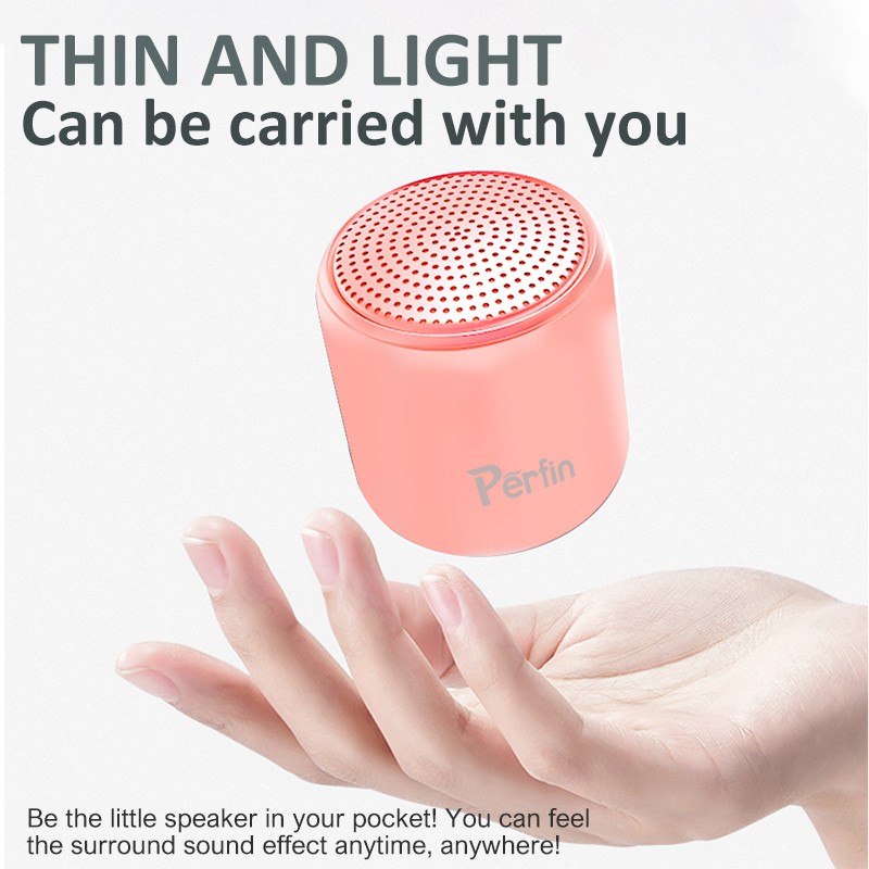 Perfin PFITWS01 TWS speaker bluetooth portabel mini Pink