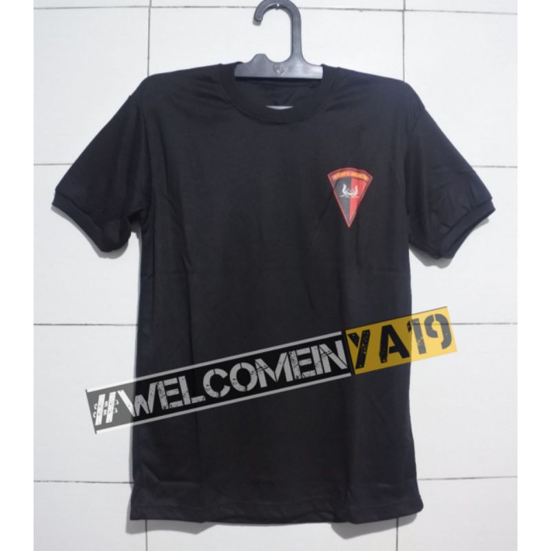 Kaos Lengan Pendek Brimob Hitam / Kaos Oblong Brimob Hitam Logo