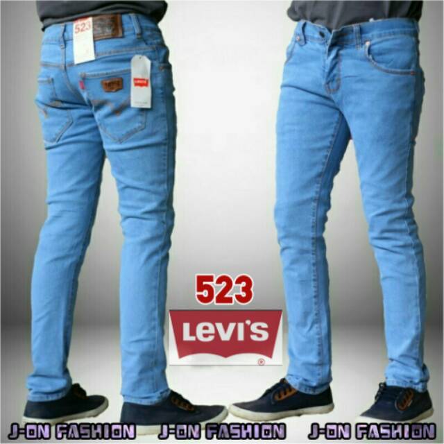 523 LEVIS BLUE SKY, BIRU LANGIT, BIRU TELOR ASIN, LEVIS SLIMFIT, PRODUK BARU EDISI PROMO,CELANA PRIA
