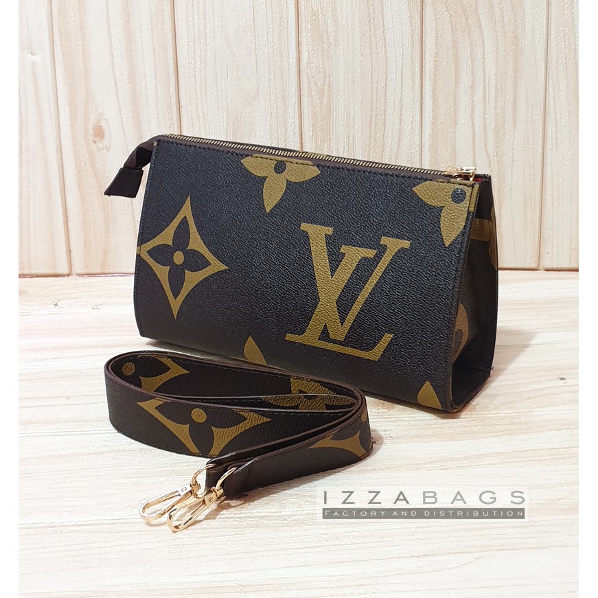 TB #SELEMPANG  LV CLUTCH PLUS TALI PANJANG #TASWANITA
