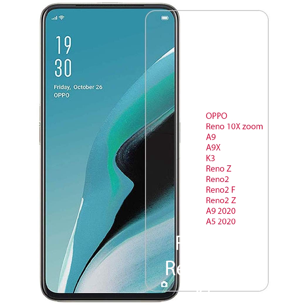 Pelindung Layar Tempered Glass 9h Untuk Oppo Reno 6 Z 5 5f 4 3 Pro 10x Zoom Reno2Z Reno2F A9 A5 2020