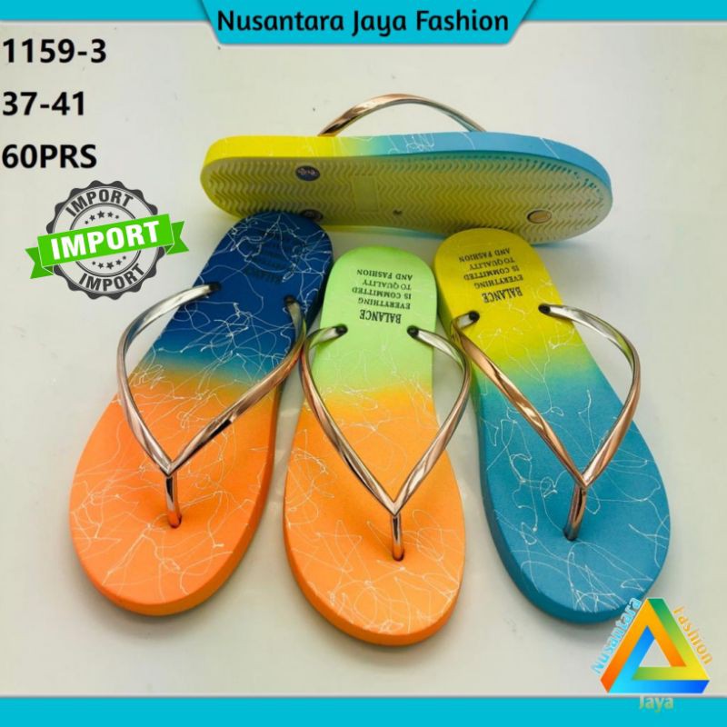 12.12 COD Sandal Jepit Jelly Wanita - Sandal Wanita Import - Sandal Balance 1159 3