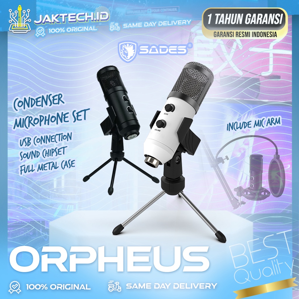 Sades Orpheus Mic Condenser 1 Set For Recording Streming Orphues ORIGINAL