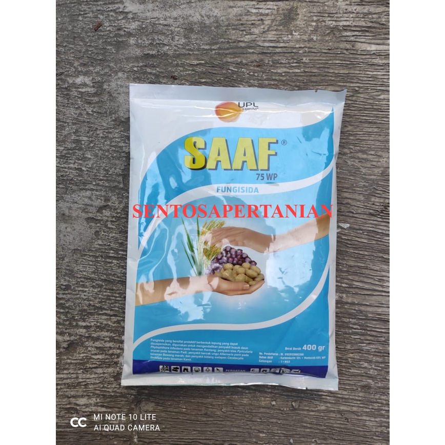 fungisida mankozeb + karbendazim SAAF 75WP 400gram dari UPL